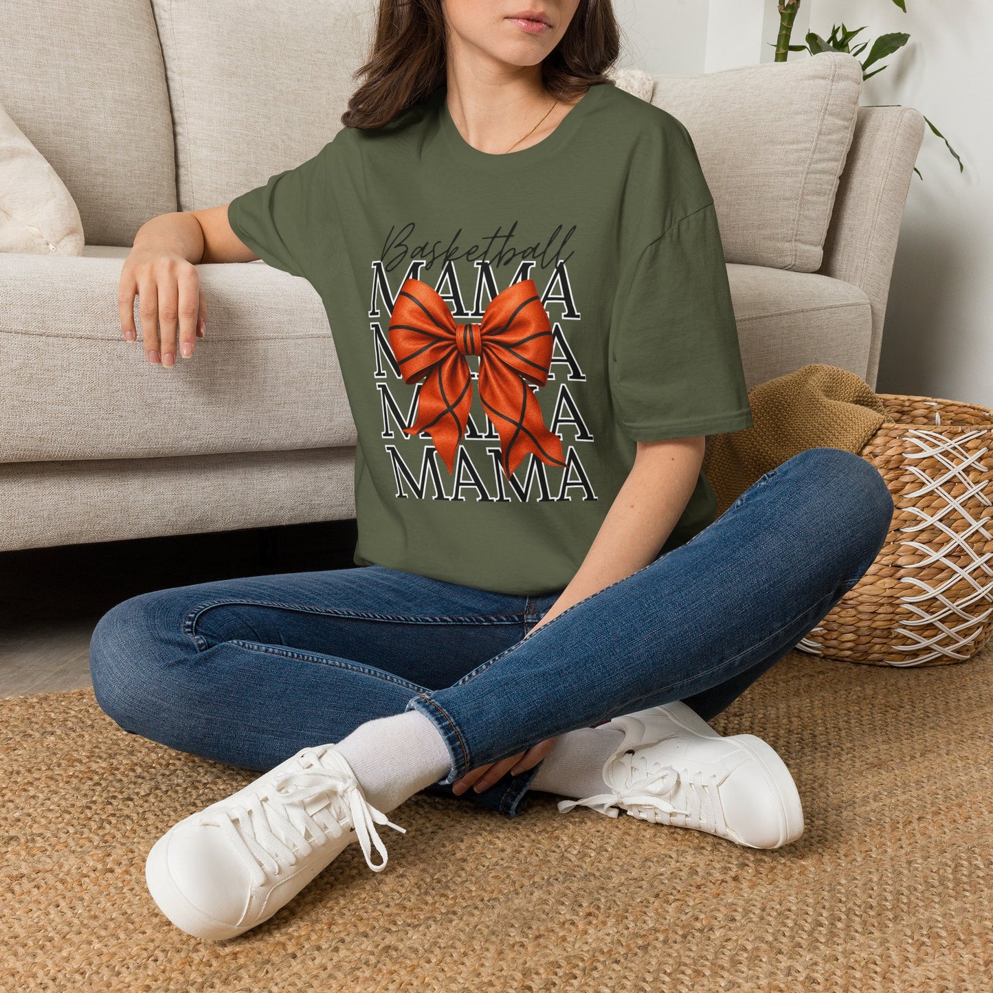 Bow Basketball Mama Tee