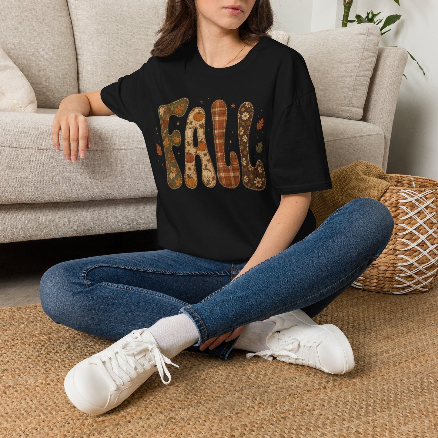 Cozy Autumn Leaves Graphic Tee