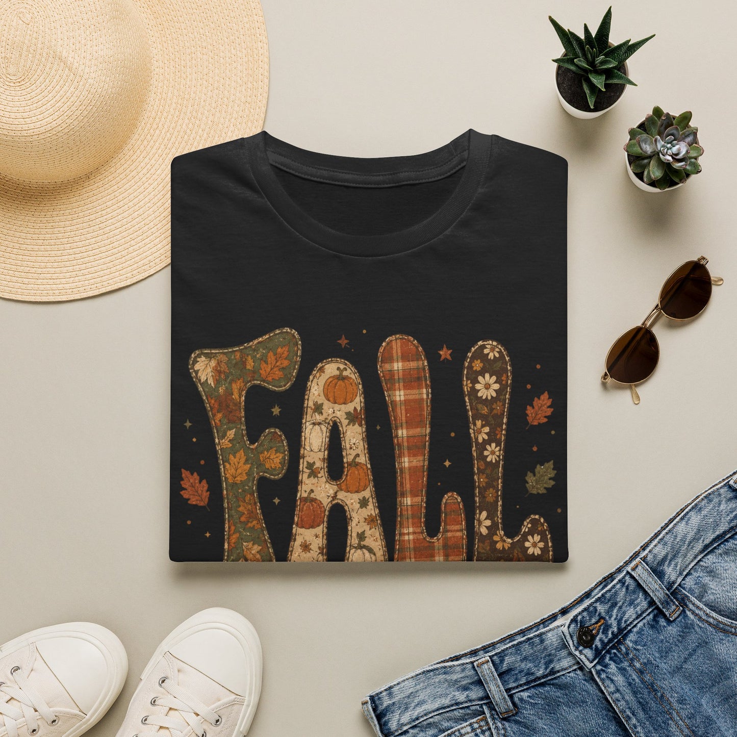 Cozy Autumn Leaves Graphic Tee