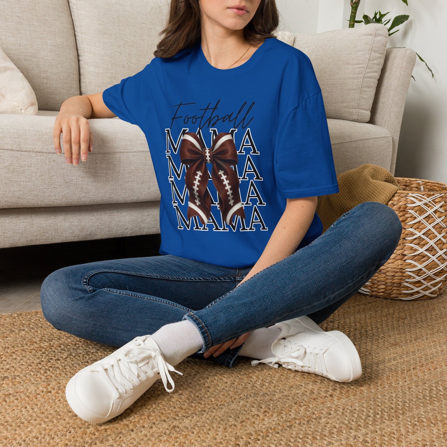 Bow Football Mama T-Shirt