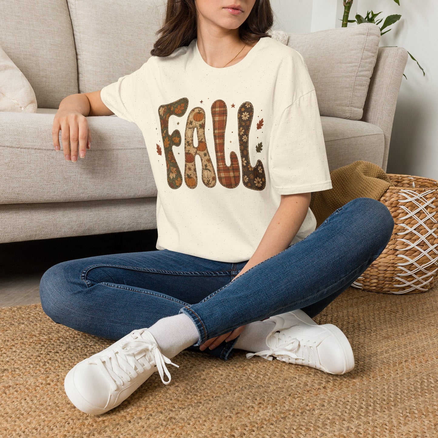 Cozy Autumn Leaves Graphic Tee