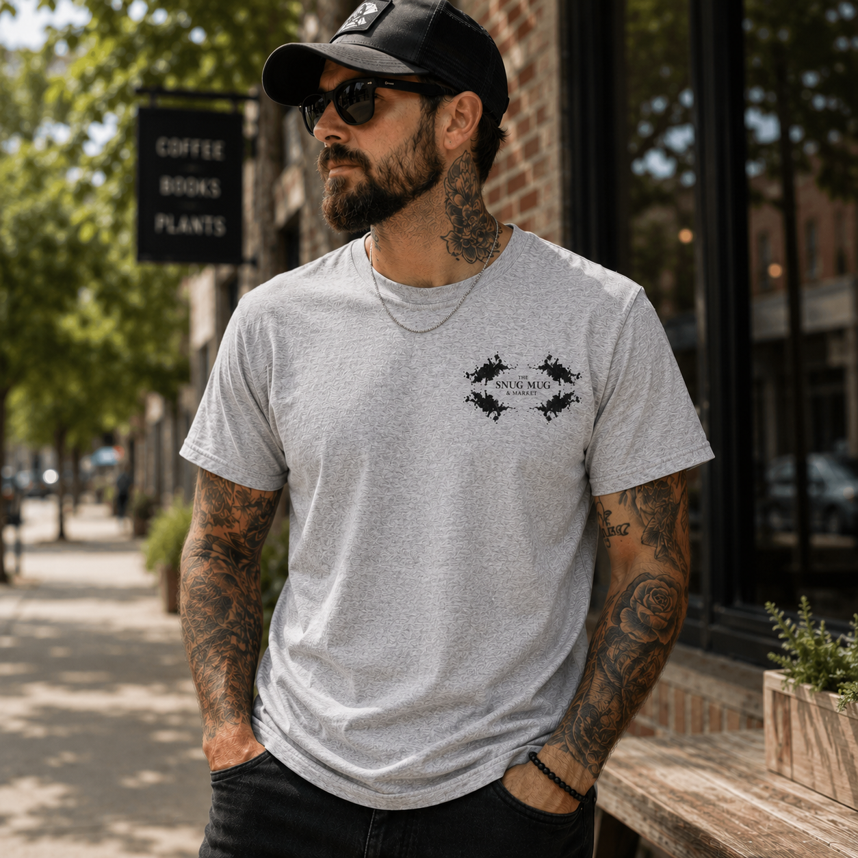 Unisex "The Snug Mug & Market" Logo Tee