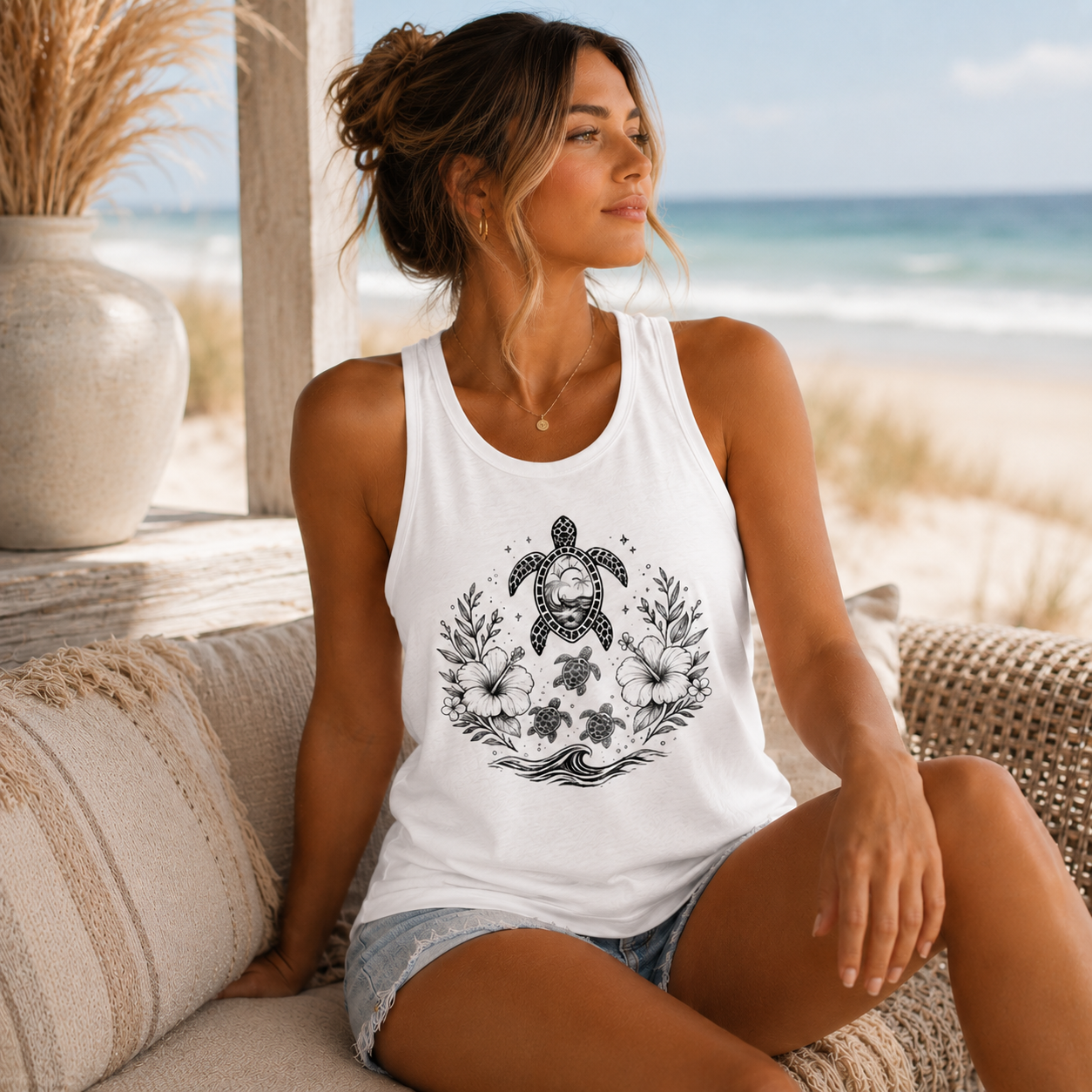 Sea Turtle - Women's Ideal Racerback Tank