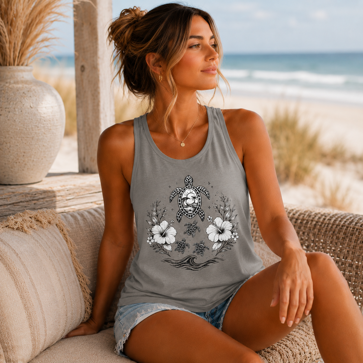 Sea Turtle - Women's Ideal Racerback Tank