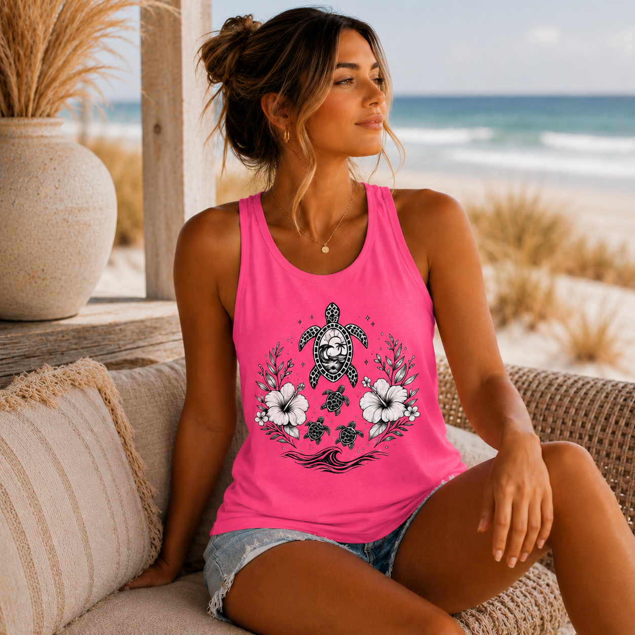 Sea Turtle - Women's Ideal Racerback Tank