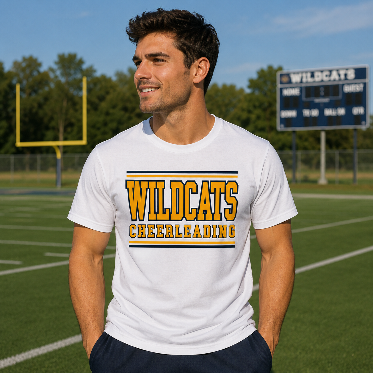 Wildcats Cheerleading T‑Shirt — School Spirit Cheer Tee