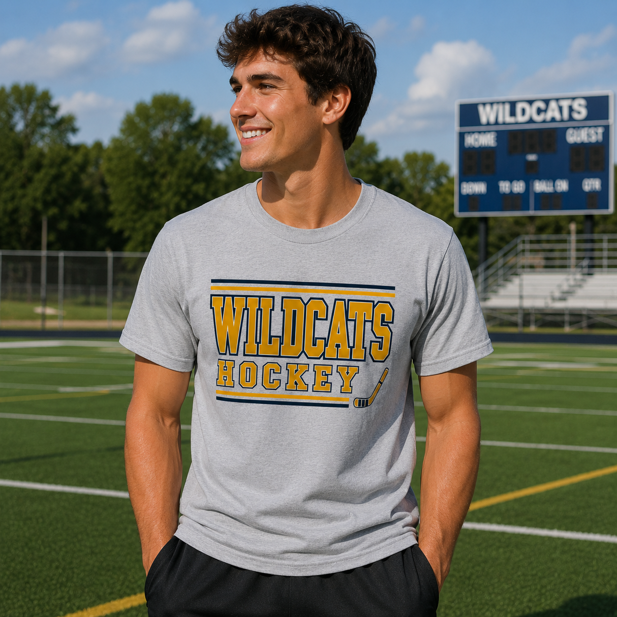 Wildcats Hockey T-Shirt — Hockey Tee