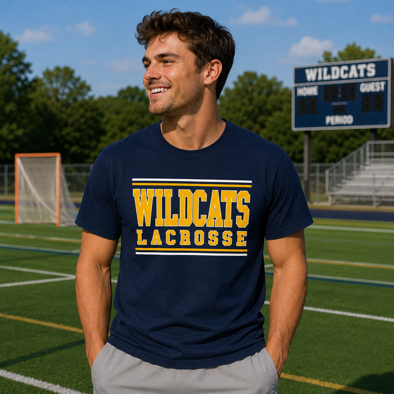 Wildcats Lacrosse T-Shirt — School Team Tee