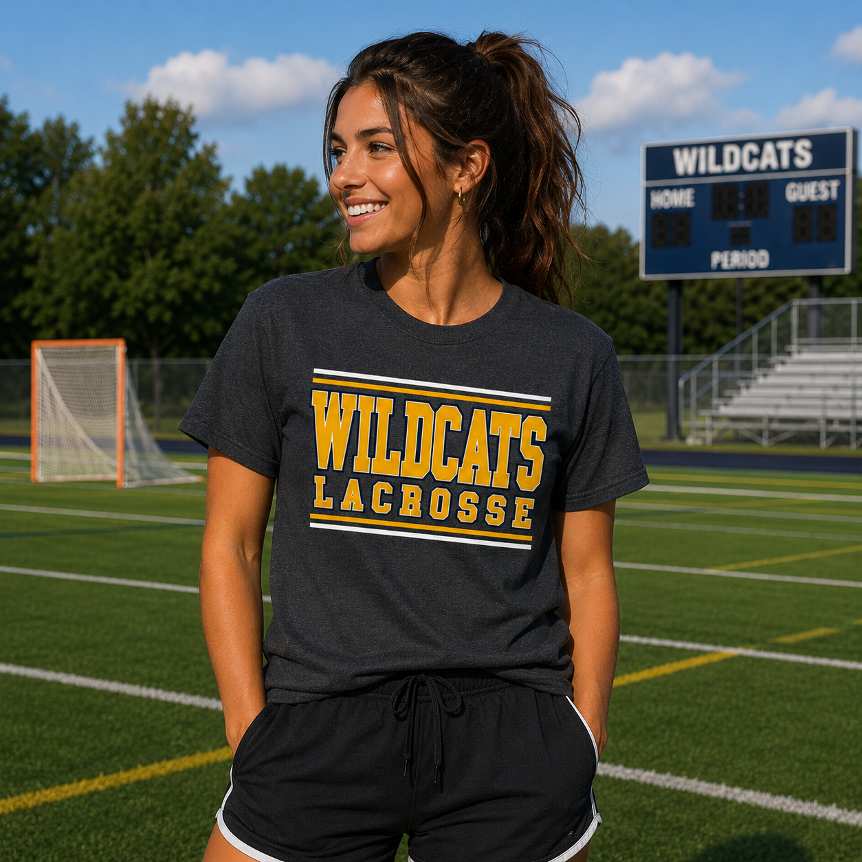 Wildcats Lacrosse T-Shirt — School Team Tee