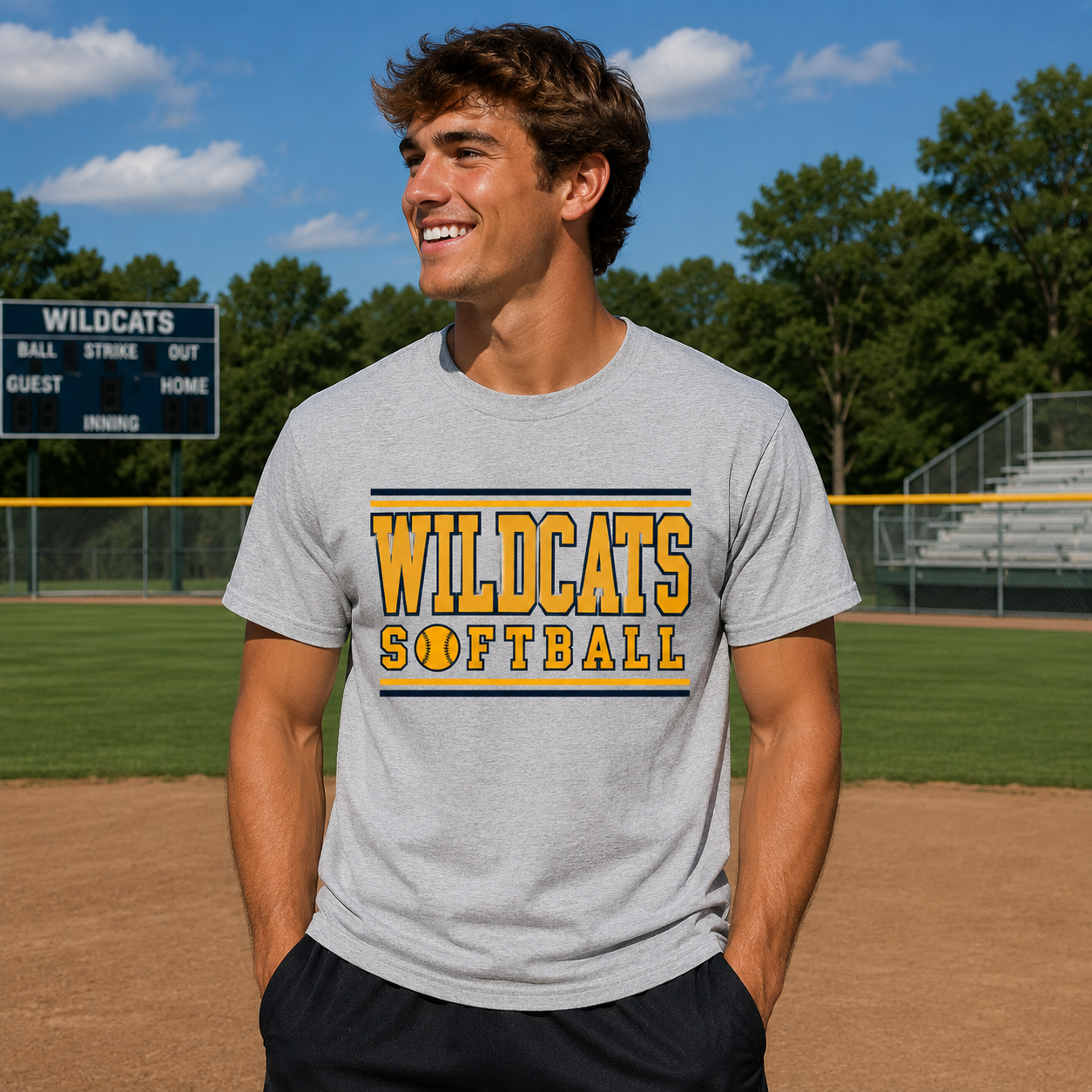Wildcats Softball T-Shirt — Team Tee