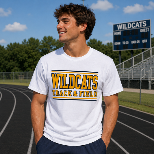 Wildcats Track & Field T‑Shirt — Athletic Tee