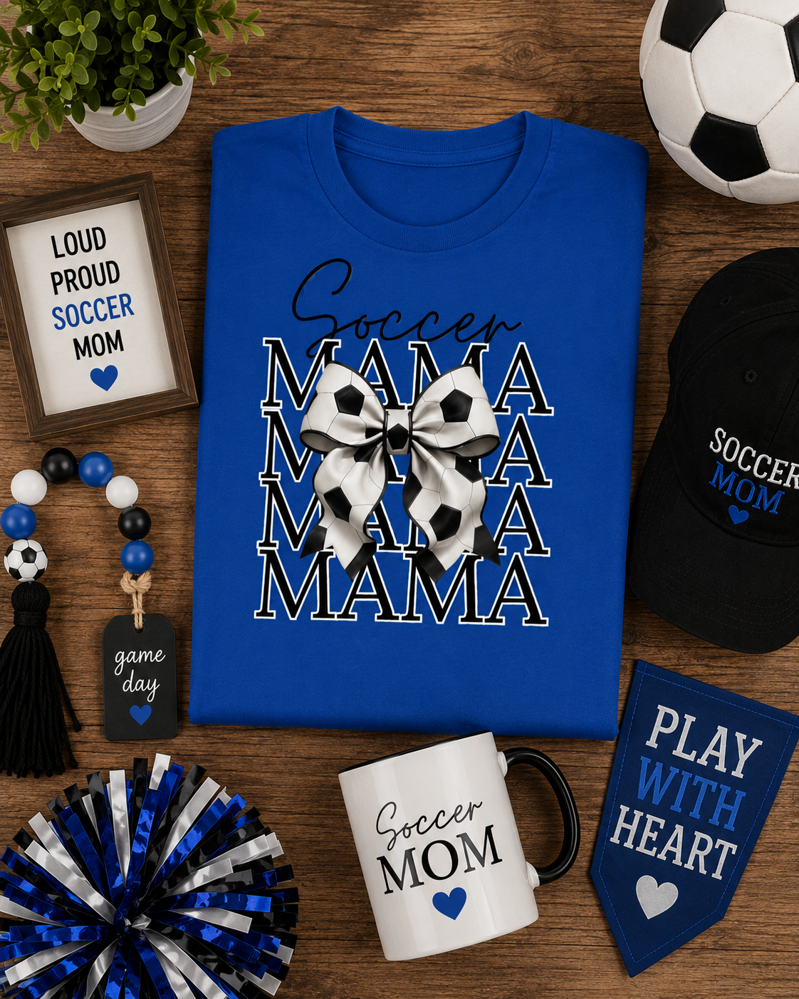 Bow Soccer Mama T-Shirt