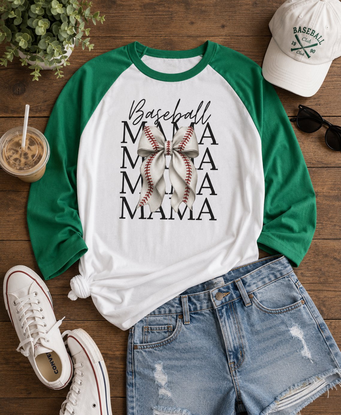 'Baseball Mama' 3/4 Sleeve
