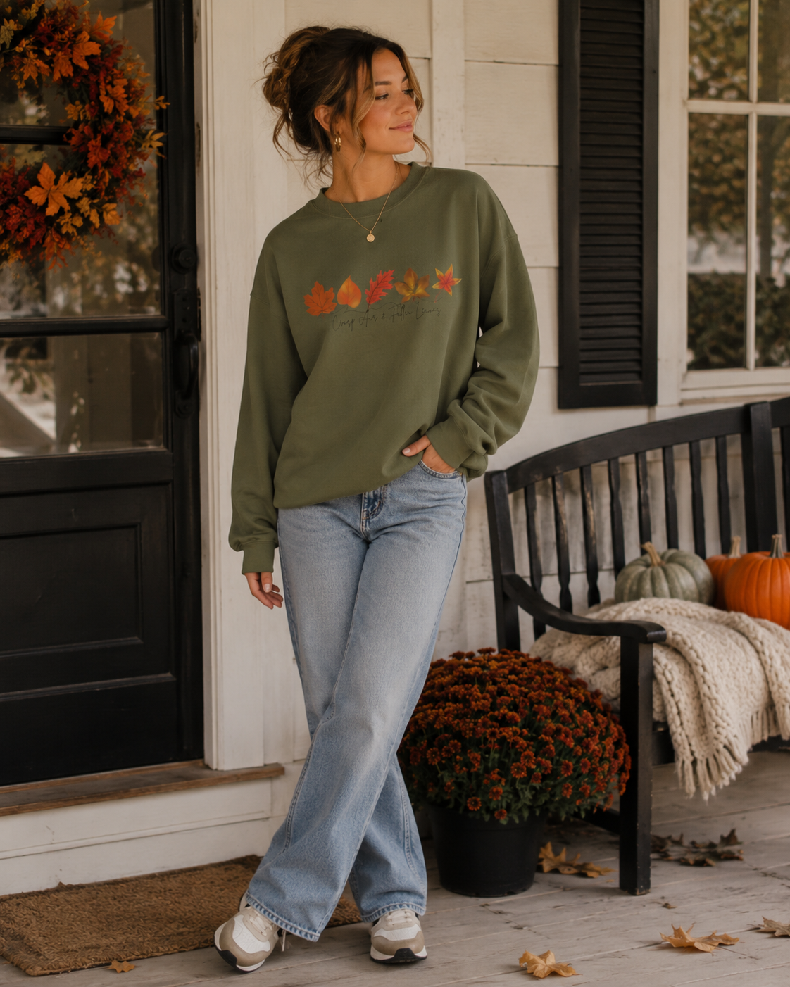 Autumn Leaves Crewneck Sweatshirt