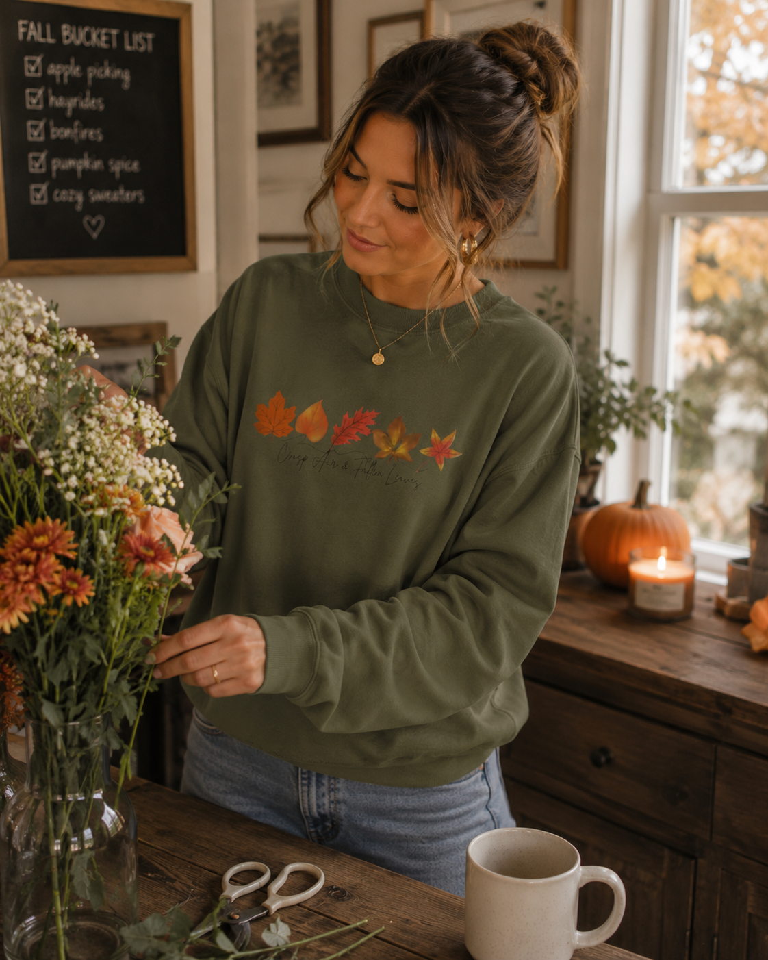 Autumn Leaves Crewneck Sweatshirt