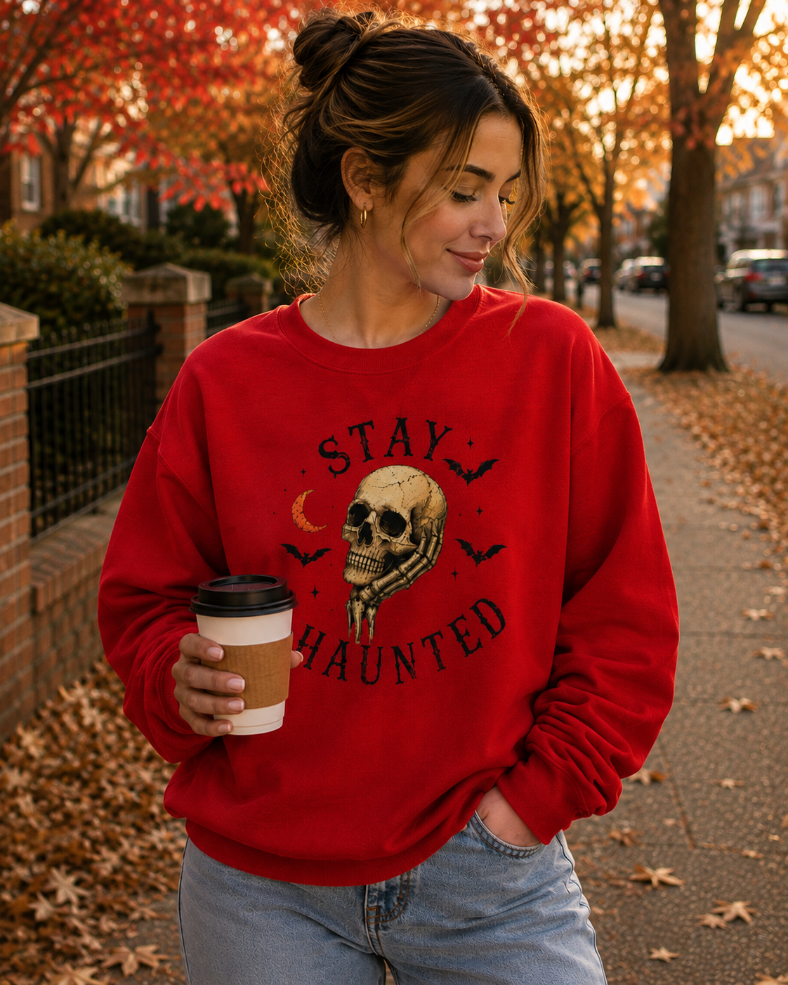 Stay Haunted Skull Sweatshirt