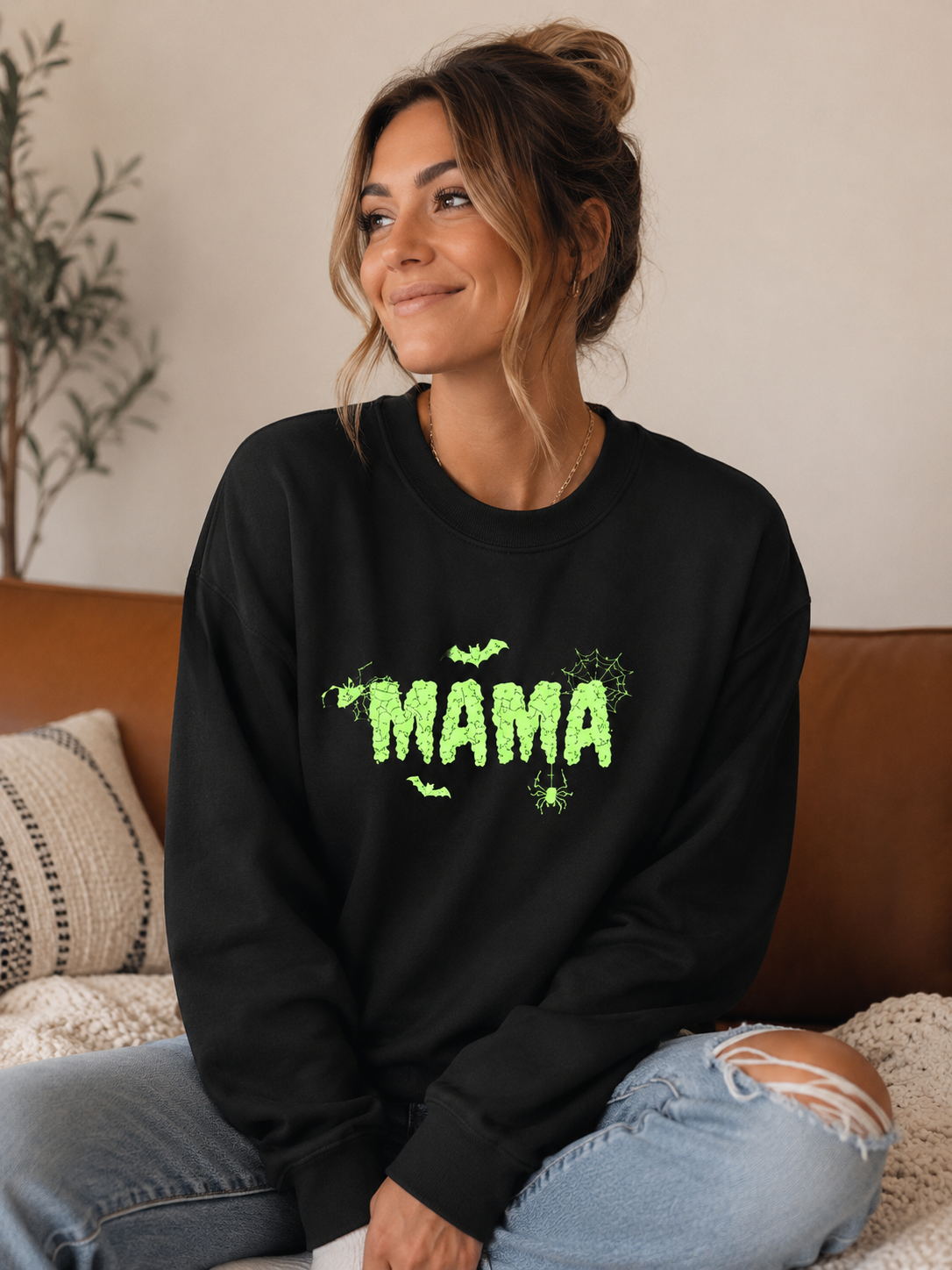 Mama Halloween Crewneck Sweatshirt
