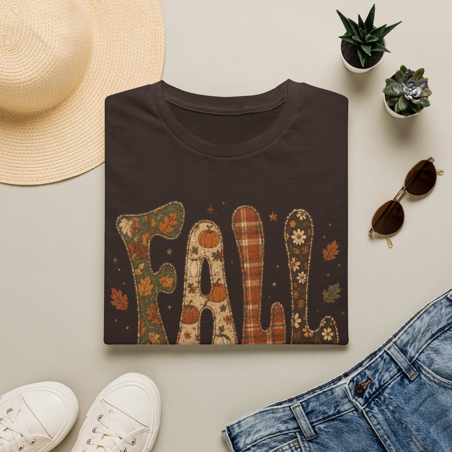 Cozy Autumn Leaves Graphic Tee