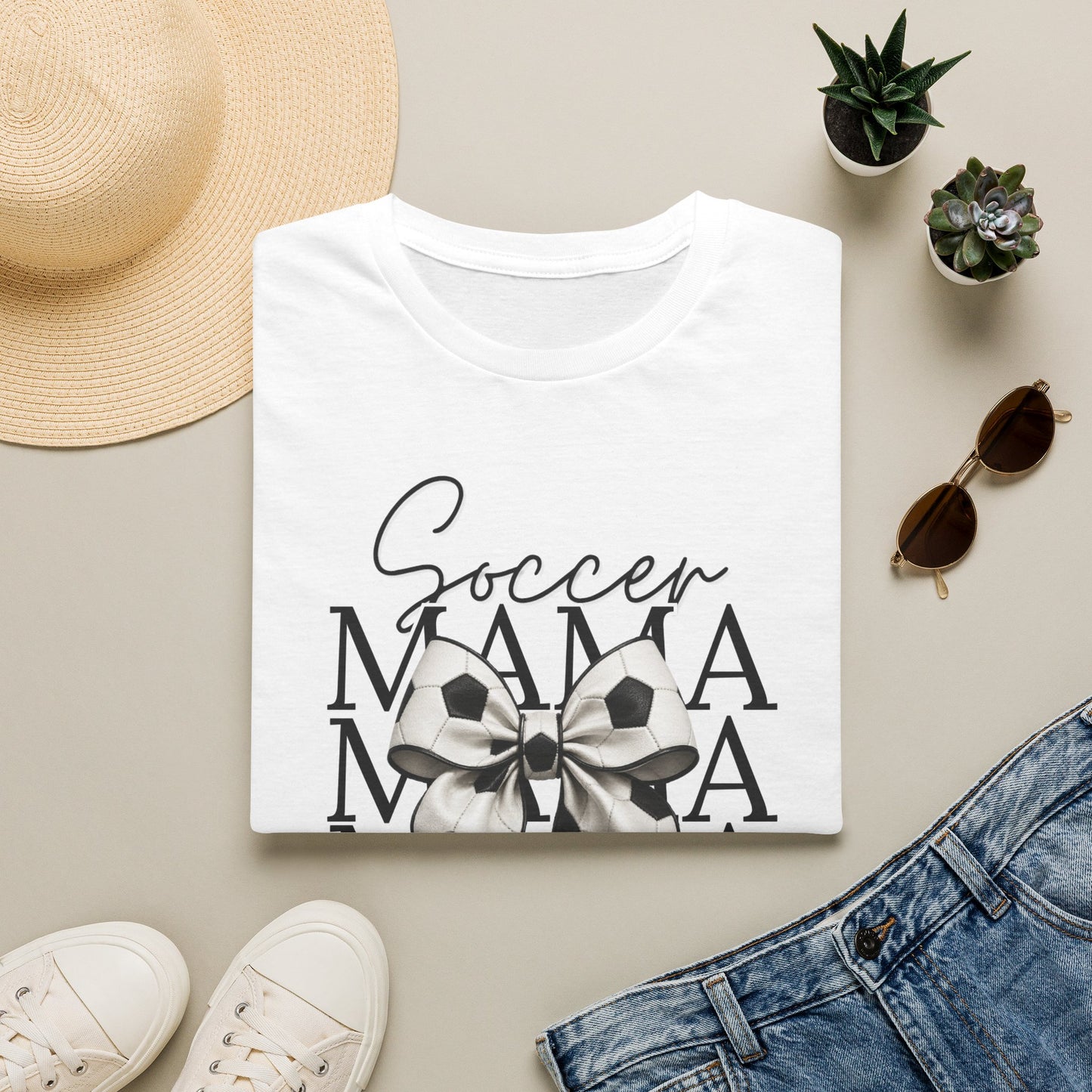 Bow Soccer Mama T-Shirt