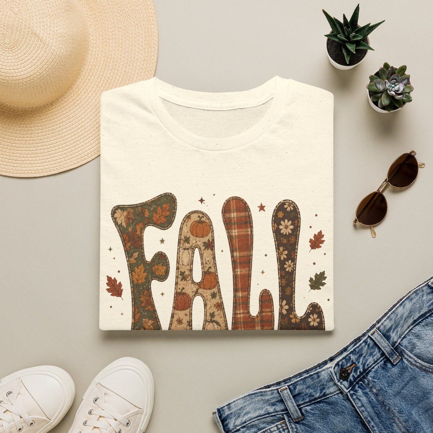 Cozy Autumn Leaves Graphic Tee