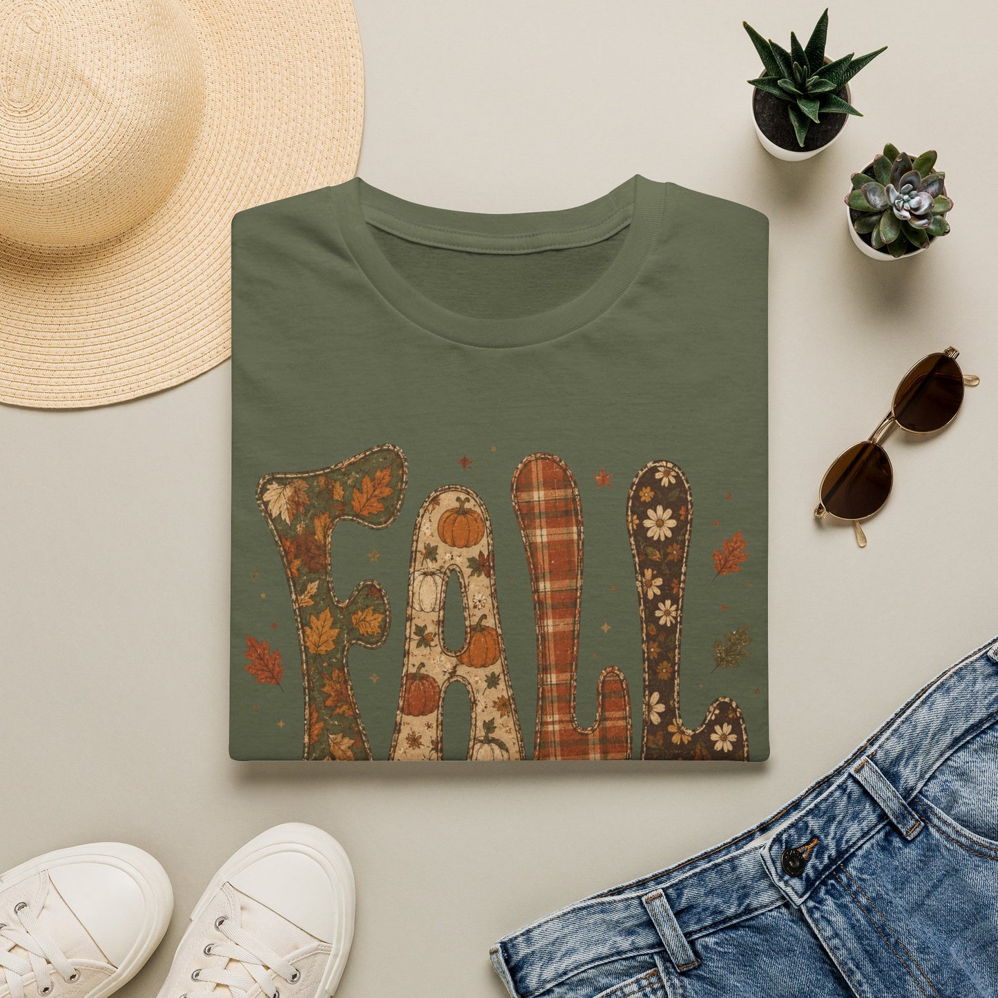 Cozy Autumn Leaves Graphic Tee