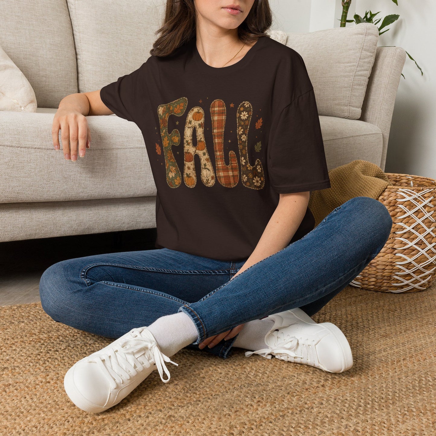 Cozy Autumn Leaves Graphic Tee